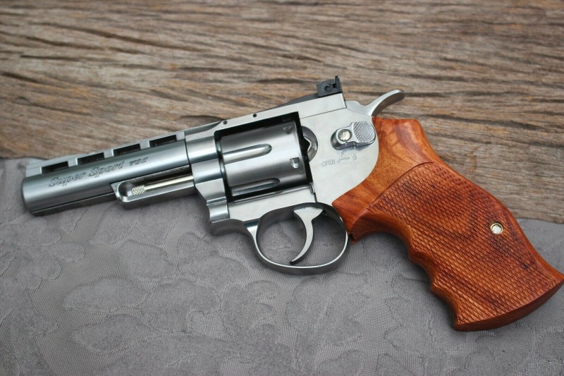 Wood Grips For Gamo PR 776 Airsoft Revolver Dan Wesson 708 WG Model 701 703 # 8 